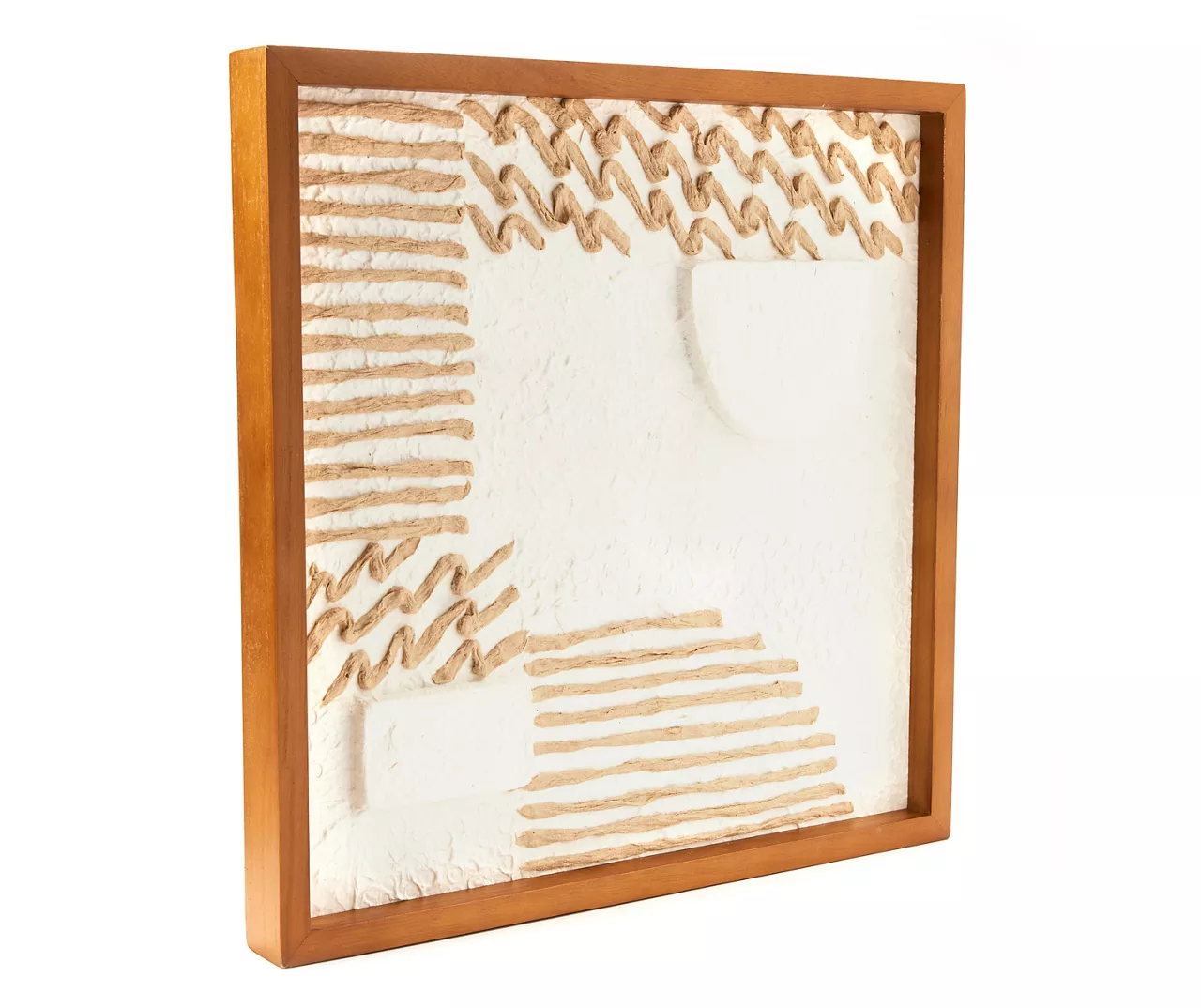 New Beginnings White & Brown Textured Abstract Framed Wall Art 4 New Beginnings White & Brown Textured Abstract Framed Wall Art - Image 2