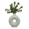 New Beginnings Green Artificial Floral Arrangement With White Round Ring Vase -Furniture Promotion Store 810595303