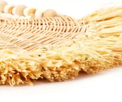 Wild Sedona Raffia & Beads Hanging Wall Fan -Furniture Promotion Store 810601626 A8 4