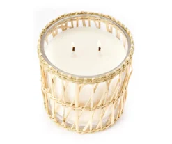 Wild Sedona Sea Salt Waves 2-Wick Seagrass Sleeve Candle, 14 Oz. -Furniture Promotion Store 810602437 810602436 810602438 810602460 A8 2 2