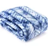 Blue & White Herringbone Twin/Full Plush Velvet Blanket -Furniture Promotion Store 810609053 810609054 A0 2