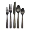 Matte Black Hammered 20-Piece Flatware Set -Furniture Promotion Store 810610408 A0 1