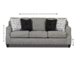 Alexandria Gray Chenille Sofa -Furniture Promotion Store 810616679 A8