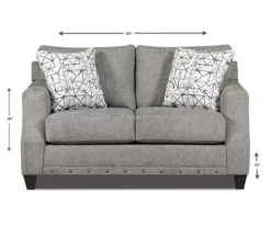 Alexandria Gray Chenille Loveseat 17 Alexandria Gray Chenille Loveseat -Furniture Promotion Store 810616680 A8
