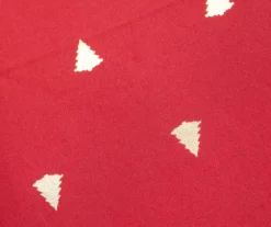 Broyhill Festive Gathering Red & Gold Foil Trees Fabric Tablecloth -Furniture Promotion Store 810617040 810617039 810617041 810617042 A8 1