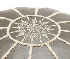 Moroccan Vegan Leather Pouf -Furniture Promotion Store 810617353 A8