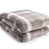 Gray & White Plaid Twin/Full Velvet Plush Blanket -Furniture Promotion Store 810617548 810617522 A0 1 1