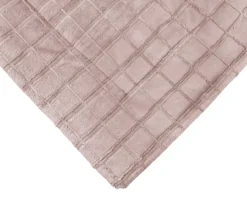 Pink Textured Grid Faux Fur Full/Queen Comforter 8 Pink Textured Grid Faux Fur Full/Queen Comforter -Furniture Promotion Store 810617567 810617568 A8 3