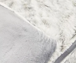 Gray Marble Print Faux Fur Full/Queen Comforter -Furniture Promotion Store 810617619 810617562 A8 4 2